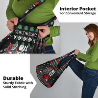 Santa And Motor Christmas Grocery Bag Xmas Holiday Patterns - Wonder Print Shop