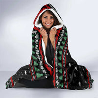 Santa And Motor Christmas Hooded Blanket Xmas Holiday Patterns - Wonder Print Shop