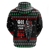 Santa And Motor Christmas Hoodie Xmas Holiday Patterns - Wonder Print Shop