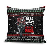 Santa And Motor Christmas Pillow Cover Xmas Holiday Patterns - Wonder Print Shop