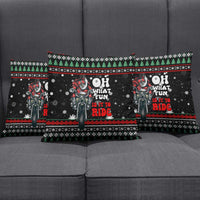 Santa And Motor Christmas Pillow Cover Xmas Holiday Patterns - Wonder Print Shop