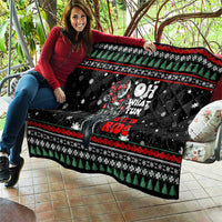 Santa And Motor Christmas Quilt Xmas Holiday Patterns - Wonder Print Shop