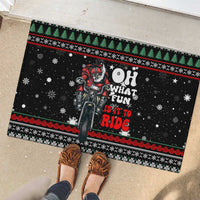 Santa And Motor Christmas Rubber Doormat Xmas Holiday Patterns - Wonder Print Shop