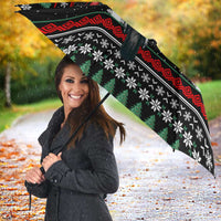 Santa And Motor Christmas Umbrella Xmas Holiday Patterns - Wonder Print Shop