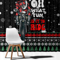 Santa And Motor Christmas Window Curtain Xmas Holiday Patterns - Wonder Print Shop