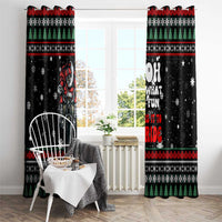 Santa And Motor Christmas Window Curtain Xmas Holiday Patterns - Wonder Print Shop