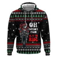 Santa And Motor Christmas Zip Hoodie Xmas Holiday Patterns - Wonder Print Shop