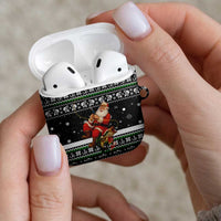 Santa Claus Fishing Christmas AirPods Case Xmas Holiday Patterns - Wonder Print Shop
