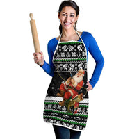 Santa Claus Fishing Christmas Apron Xmas Holiday Patterns - Wonder Print Shop