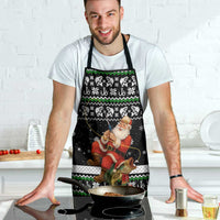 Santa Claus Fishing Christmas Apron Xmas Holiday Patterns - Wonder Print Shop