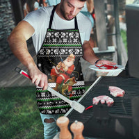 Santa Claus Fishing Christmas Apron Xmas Holiday Patterns - Wonder Print Shop