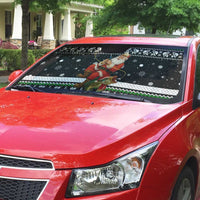 Santa Claus Fishing Christmas Auto Sun Shade Xmas Holiday Patterns - Wonder Print Shop