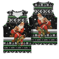 Santa Claus Fishing Christmas Basketball Jersey Xmas Holiday Patterns - Wonder Print Shop