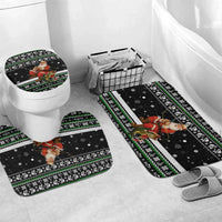 Santa Claus Fishing Christmas Bathroom Set Xmas Holiday Patterns - Wonder Print Shop