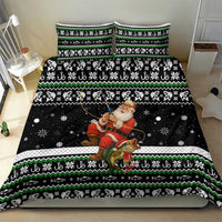 Santa Claus Fishing Christmas Bedding Set Xmas Holiday Patterns - Wonder Print Shop