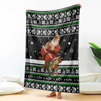 Santa Claus Fishing Christmas Blanket Xmas Holiday Patterns - Wonder Print Shop
