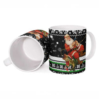 Santa Claus Fishing Christmas Ceramic Mug Xmas Holiday Patterns - Wonder Print Shop