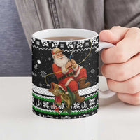 Santa Claus Fishing Christmas Ceramic Mug Xmas Holiday Patterns - Wonder Print Shop