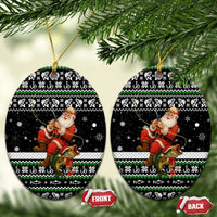 Santa Claus Fishing Christmas Ceramic Ornament Xmas Holiday Patterns - Wonder Print Shop