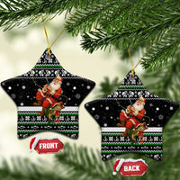 Santa Claus Fishing Christmas Ceramic Ornament Xmas Holiday Patterns - Wonder Print Shop