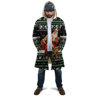 Santa Claus Fishing Christmas Cloak Xmas Holiday Patterns - Wonder Print Shop