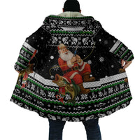 Santa Claus Fishing Christmas Cloak Xmas Holiday Patterns - Wonder Print Shop