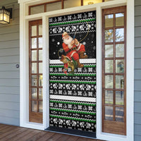 Santa Claus Fishing Christmas Door Cover Xmas Holiday Patterns - Wonder Print Shop