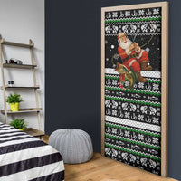 Santa Claus Fishing Christmas Door Cover Xmas Holiday Patterns - Wonder Print Shop
