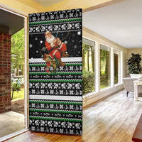 Santa Claus Fishing Christmas Door Cover Xmas Holiday Patterns - Wonder Print Shop