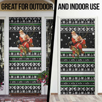 Santa Claus Fishing Christmas Door Cover Xmas Holiday Patterns - Wonder Print Shop
