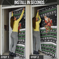 Santa Claus Fishing Christmas Door Cover Xmas Holiday Patterns - Wonder Print Shop