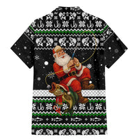 Santa Claus Fishing Christmas Family Matching Mermaid Dress and Hawaiian Shirt Xmas Holiday Patterns - Wonder Print Shop