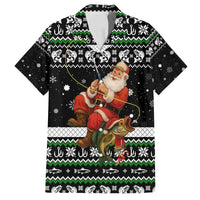 Santa Claus Fishing Christmas Family Matching Summer Maxi Dress and Hawaiian Shirt Xmas Holiday Patterns - Wonder Print Shop