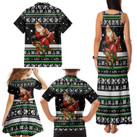 Santa Claus Fishing Christmas Family Matching Tank Maxi Dress and Hawaiian Shirt Xmas Holiday Patterns - Wonder Print Shop