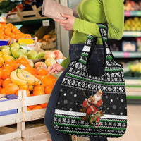 Santa Claus Fishing Christmas Grocery Bag Xmas Holiday Patterns - Wonder Print Shop