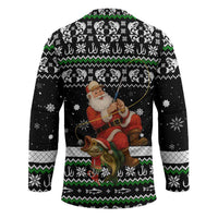 Santa Claus Fishing Christmas Hockey Jersey Xmas Holiday Patterns - Wonder Print Shop