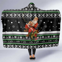 Santa Claus Fishing Christmas Hooded Blanket Xmas Holiday Patterns - Wonder Print Shop