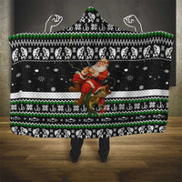 Santa Claus Fishing Christmas Hooded Blanket Xmas Holiday Patterns - Wonder Print Shop