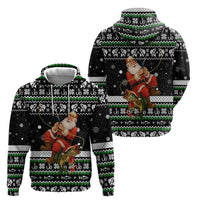 Santa Claus Fishing Christmas Hoodie Xmas Holiday Patterns - Wonder Print Shop