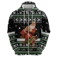 Santa Claus Fishing Christmas Hoodie Xmas Holiday Patterns - Wonder Print Shop