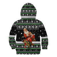 Santa Claus Fishing Christmas Kid Hoodie Xmas Holiday Patterns - Wonder Print Shop