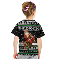 Santa Claus Fishing Christmas Kid T Shirt Xmas Holiday Patterns - Wonder Print Shop