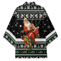 Santa Claus Fishing Christmas Kimono Xmas Holiday Patterns - Wonder Print Shop