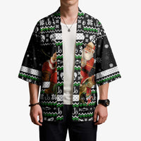 Santa Claus Fishing Christmas Kimono Xmas Holiday Patterns - Wonder Print Shop