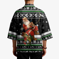 Santa Claus Fishing Christmas Kimono Xmas Holiday Patterns - Wonder Print Shop