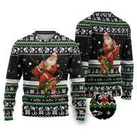 Santa Claus Fishing Christmas Ugly Christmas Sweater Xmas Holiday Patterns - Wonder Print Shop