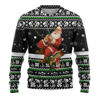 Santa Claus Fishing Christmas Ugly Christmas Sweater Xmas Holiday Patterns - Wonder Print Shop