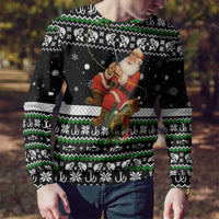 Santa Claus Fishing Christmas Ugly Christmas Sweater Xmas Holiday Patterns - Wonder Print Shop