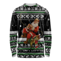 Santa Claus Fishing Christmas Long Sleeve Shirt Xmas Holiday Patterns - Wonder Print Shop