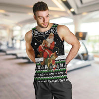 Santa Claus Fishing Christmas Men Tank Top Xmas Holiday Patterns - Wonder Print Shop